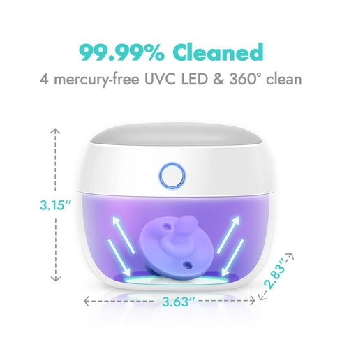 99.99% 59 Papablic Portable Pacifier Sanitizer, UV Light Sanitizer Case On The Go for Baby Health, USB Rechargeable