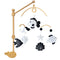 High-Contrast Black & White Fish Montessori Baby Mobile for Crib, Adjustable Wooden