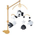 High-Contrast Black & White Fish Montessori Baby Mobile for Crib, Adjustable Wooden