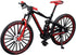 YEIBOBO Alloy Mini Downhill Mountain Bike Toy, Die-cast BMX Finger Bike Model (Black/Red)