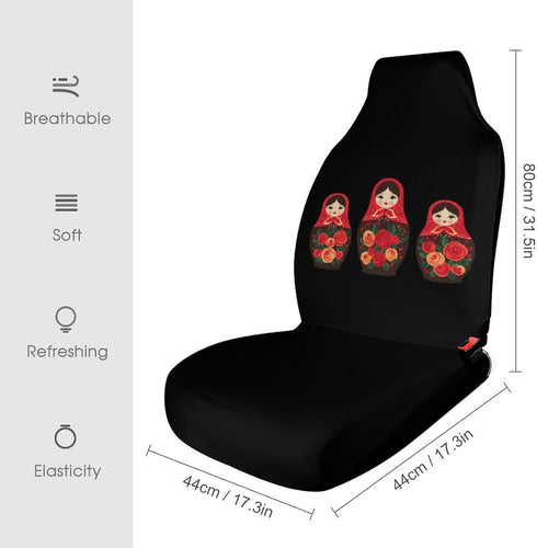 Generic Russian Nesting Dolls Cute Car Seat Covers Universal Fit Auto Front Seat Protector Interior Accessories