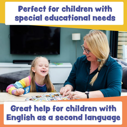 My Feelings and Emotion Girls Flash Cards - Visual Aid for Special Ed, Autism, Speech Delay