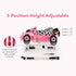 3 1 INFANS Foldable Baby Walker, in Toddler Activity Center Leaning-Seated Walk-Behind with Steering Wheel, Adjustable