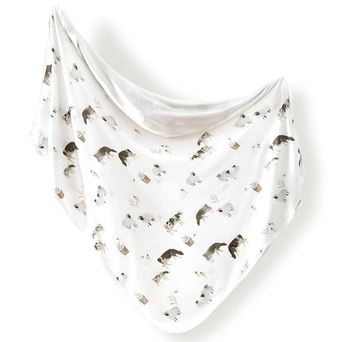 GRSSDER Baby Blankets - Super Soft Stretchy Jersey Knit Swaddle Blankets for Baby Girls and Boys, Double Layer 34 x 44