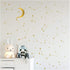 Gold 190 Star Constellation Wall Decal, Removable Kids Bedroom Decoration, Outer Space Nursery Art Mural Decor ZB162