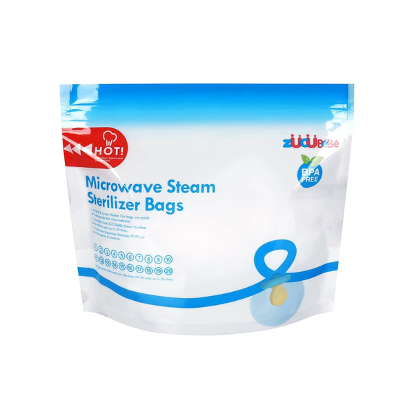 ZCBB Microwave Steam Sterilizer Bags 12pc for Baby Bottles, Soothers,