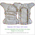 2 (2-Pack) Overnight Hemp Fitted Cloth Diaper: Adjustable One-Size with Snap Buttons and Cotton Hemp Inserts, Unisex