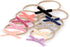 Velvet Ribbon Bow Nylon Headband, Handmade Mini Hair Band for Infants, Pack of 9pcs