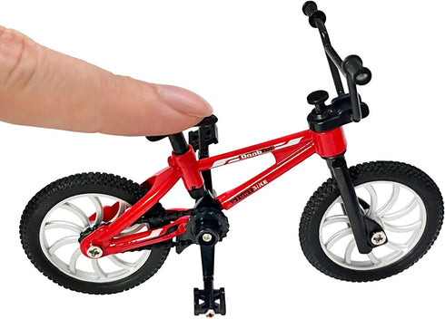 Mini Finger Bike Toy – Alloy Mountain Bicycle Model with Movable Parts, Gift for Kids & Collectors, Red