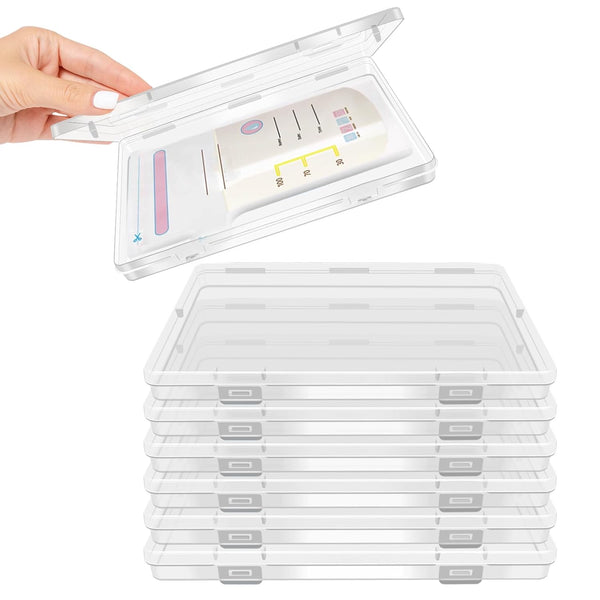 WYKOO 6 Pack Clear Freezer Breast Milk Storage Organizer Flat Breast Milk Freezer