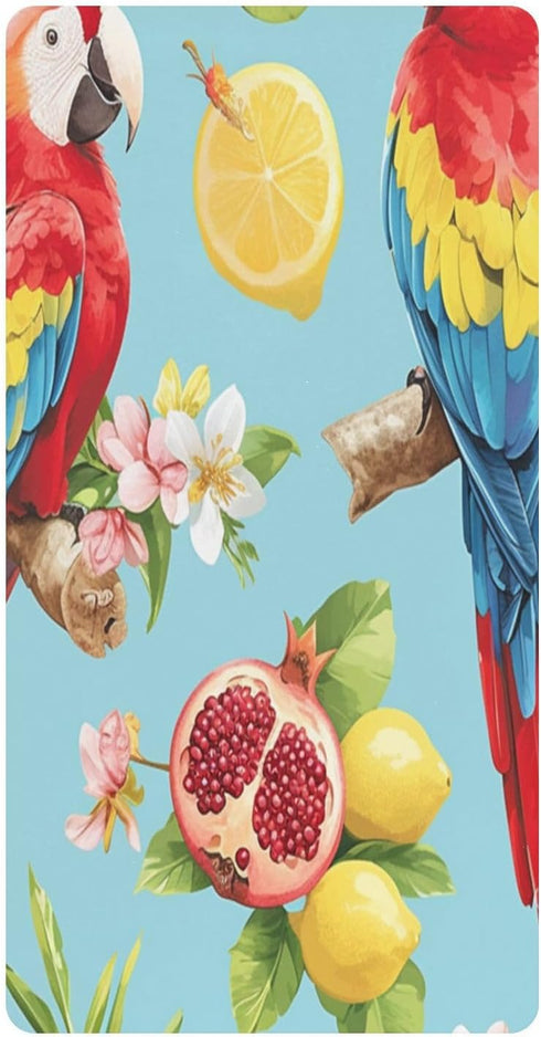 Bseiialft Parrots Flowers Tropical Leaves Crib Sheets for Boys Girls Soft and Breathable