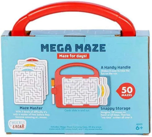 Chuckle & Roar - Mega Maze - Reusable Dry Erase - Travel Maze Game - Great for road trips - Ages 6 and up
