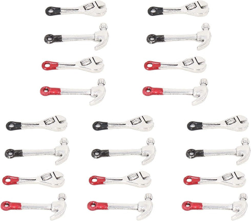 VBESTLIFE Dollhouse Repair Tools, 20pcs Mini Dollhouse Wrench Hammer Kit