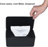 Stylish Black Diaper Wipes Holder - Versatile Tissue Storage Box for Home, Office, and Cars