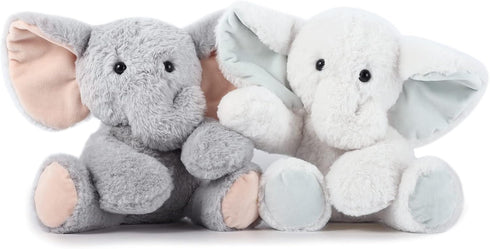 TCBunny Baby Elephant Bedtime Stuffed Animal Plush Toy Gift, 11", Kids, Amy (White)
