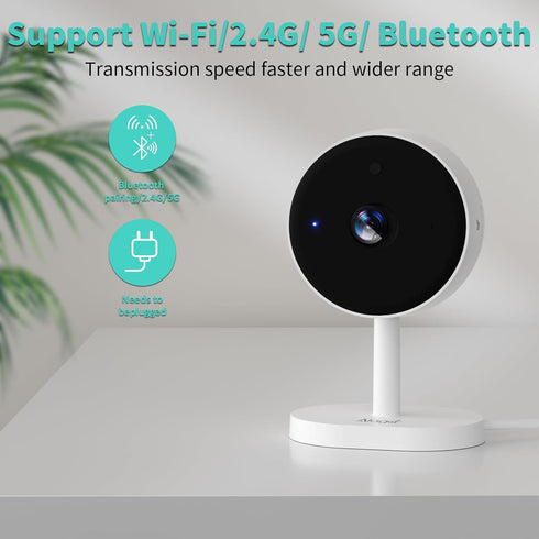 Alaga 2K 2 64G Indoor Security Camera, Baby Monitor, AI Motion Detection, Way Audio, Night Vision, Compatible