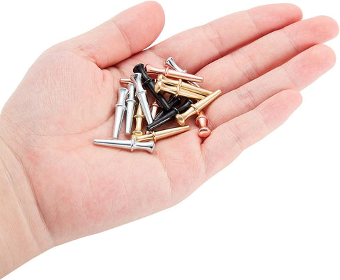 200 4 1/8 Pieces Metal Cribbage Board Pegs Colors Bulk Crib Pegs Fit Holes with Drawstring Storage Pouch, Tapered