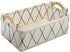 Storage Baskets for Organizing Toys, Small White Felt Fabric Bins for Home Office Closet Bathroom Bedroom