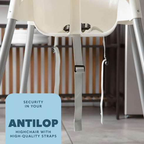 3 Today's Kids High Chair Straps Replacement Compatible with IKEA Antilop High Chair - Heavy Duty Point Harness Seat