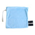 Black & White Check Mini Blanket with Blue Pacifier Holder