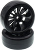 63mm X 26mm Hard Tires Plastic Wheel Compatible with 1/10 Traxxas HSP Tamiya HPI Kyosho On-Road Drifting RC Car (4-Pack)