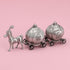 Set, Yoption Baby First Haircut Keepsake and First Tooth Fairy Box Zinc Alloy Pumpkin Carriage Baby Dropped Tooth