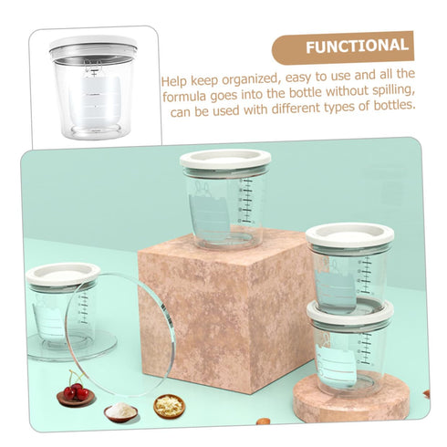 KOMBIUDA Portable Formula Dispenser Box Milk Powder Storage Container for Travel Safe Microwave Refrigerator Use Easy