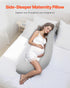 VEVOR Pregnancy Pillows for Side Sleeping, L-Shaped Maternity Pillow for Pregnant Women, Soft & Breathable Pregnancy