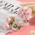 Zhuluck 2 1:12 Pcs Dollhouse Miniature Flowers Dollhouse Mini Vase with Flower Dolls House Flower Glass Vase Scale