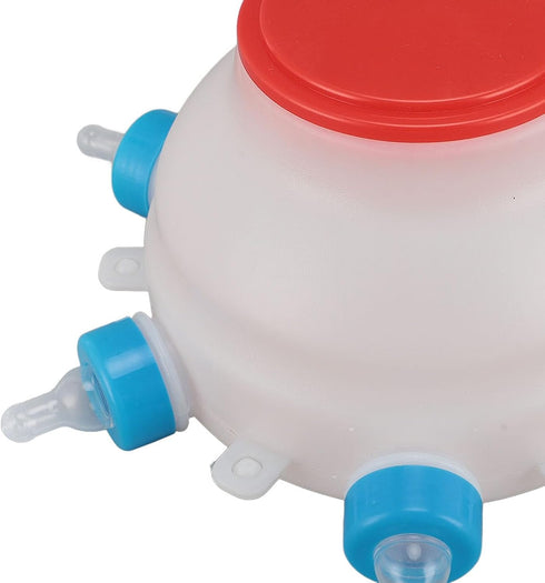 Fockety 6 Lamb Milk Feeder Bottle, Pacifier Round PC Plastics Easy to Clean Sheep Feeding Cup, Portable Safe Milk Pot