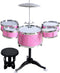 Kids Drum Toy Set Rock Jazz Drum (Pink) - Suitable for Children Aged 3-6