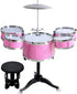 Kids Drum Toy Set Rock Jazz Drum (Pink) - Suitable for Children Aged 3-6