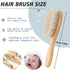 XEL Personalized Baby Hairbrushes Custom Engrave Infant Name Wooden Newborn Hair Brush Comb Brush Natural Goat Bristles