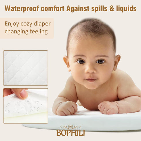 Baby Changing Basket Foldable Baby Changing Pad and Waterpoof Cover, Premium Handmade Cotton Rope Reinforced Moses