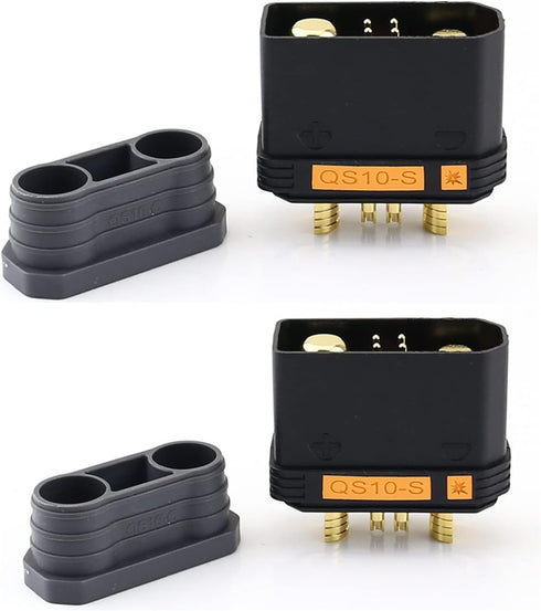 SoloGood 170A High Current Antispark QS10-S Male Female Connectors with 4Pin Signal for Drone RV E-Bike Battery