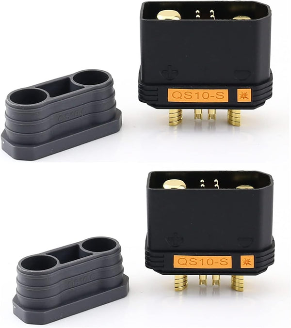 SoloGood 170A High Current Antispark QS10-S Male Female Connectors with 4Pin Signal for Drone RV E-Bike Battery