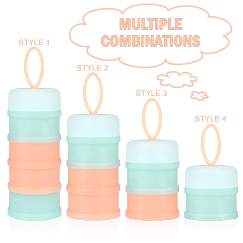 Accmor 2 Pack Baby Formula Dispenser On The Go, Stackable Formula Dispenser Formula Container to Go, Non-Spill Portable