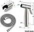 XKHLQLPEF Set Bidet Sprayer with Single Cold Water Stainless Steel Portable Cloth Diaper Washer Shower Sprayer Wall
