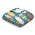 Boho Surfboard Baby Blankets for Boys Girls, Colorful Soft Flannel Swaddle, 30x40, Beach Surfing Theme