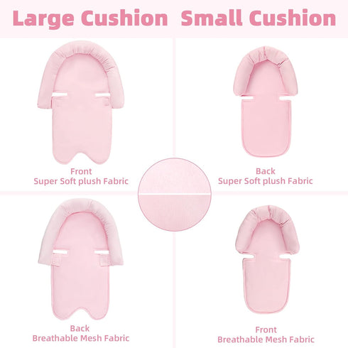 2 1 0-12 SWESEN Infant Car Seat Insert & Strap Covers, Car Seat Head Support for Baby Girls Boys, in Breathable Air