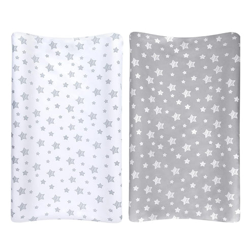 4 Pack, 32"x16" Cozy 4-Pack Changing Pad Cover for Boys Lovely Print Soft Unisex Diaper Change Table Sheets, Fit