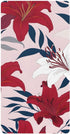 CZXW Hawaiian Floral Red White Crib Sheets Fitted 52" x 28" Natural Cotton