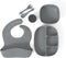 Baby Feeding Set, 6 Piece - Pebble Gray - Includes Suction Bowl,
