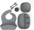 Baby Feeding Set, 6 Piece - Pebble Gray - Includes Suction Bowl,