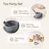 Set 1-3 Set 3 4 5 (15 Tea Party for Little Girls Kids Tea with Silicone Teapot Cups Coasters Carrying Scoop Wooden