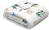 Cartoon Fairy Tale Baby Blanket, Watercolor Dragons, 30x40, Soft Flannel Swaddle for Boys and Girls