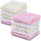 Yzooiyl Baby Washcloths 10 Pack-Soft Face Cloths for Newborn Baby Wipes, Burp Cloths