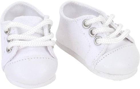 Sophia's 14.5" Doll Shoes Set - Faux Pink Leather Dress Shoes & White All-Star Canvas Sneakers