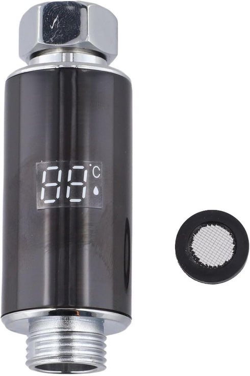 Tufgo G1/2 LED Shower Thermometer with Water Temperature Display Hydroelectric Powered Thermometer for Baby Bath