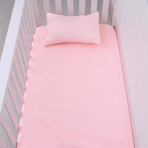 3 Set Set JISEN Piece Crib Bedding Soft Baby Ruffle Crib Comforter with Quilt, Sheet, Pillowcase - Nursery Bedding